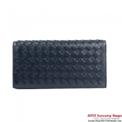 Best Replica Bottega Veneta BV313 Intrecciato Nappa Wallet RoyalBlue BV817zU69