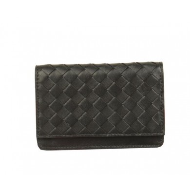 Bottega Veneta Intrecciato Nappa Card Case 5810 Black BV131io40