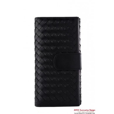 Bottega Veneta Intrecciato Nappa Continental Wallet BV1587 Black BV979zQ99