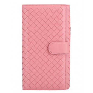 Bottega Veneta Intrecciato Nappa Continental Wallet BV182 Pink BV962vK93