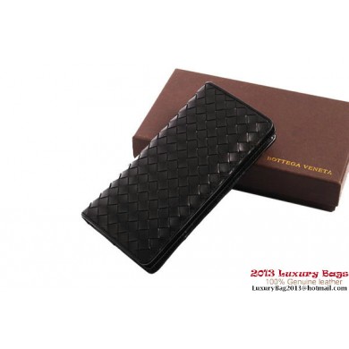 Bottega Veneta Intrecciato Nappa Leather Wallet BV1564 Black BV1094Qc12