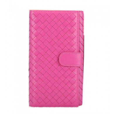 Cheap Bottega Veneta Intrecciato Nappa Continental Wallet BV182 Peach BV143ZZ98