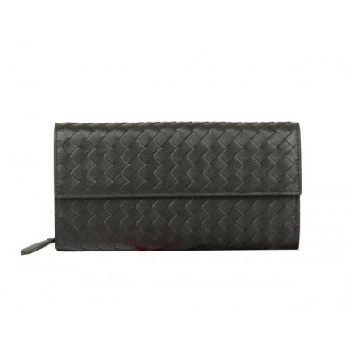 Imitation Best Bottega Veneta Intrecciato Nappa Continental Wallet 5809 Black BV865NP24