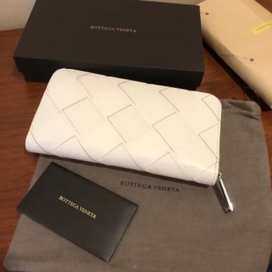 Imitation Bottega Veneta ZIP-AROUND WALLET 114076 white BV259wo43