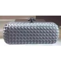 AAA Bottega Veneta STRETCH Knot Sheepskin Leather Clutch BV8651 Grey BV657JH19