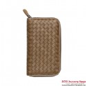 Bottega Veneta 114076 V001N 2802 Intrecciato Nappa Zip Around Wallet Chene BV967aC46