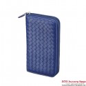 Bottega Veneta 114076 V001N 4223 Intrecciato Nappa Zip Around Wallet Sapphire BV548tg76