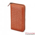 Bottega Veneta 275064 V001N 6314 Intrecciato Nappa Zip Around Wallet Rust BV806Ha32