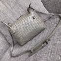 Bottega Veneta Bicolors Intrecciato Nappa Cross Body Bag BV9610 grey BV450hn36