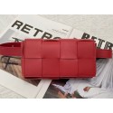Bottega Veneta CASSETTE Mini intreccio leather belt bag 651053 TOMATO BV696sf78
