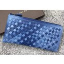 Bottega Veneta Intrecciato Leather Clutch BV144077 Blue BV839PE71