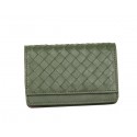 Bottega Veneta Intrecciato Nappa Card Case 5810 Green BV582Oq54