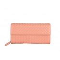 Bottega Veneta Intrecciato Nappa Continental Wallet 5809 Pink BV258rN47