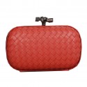 Bottega Veneta Intrecciato Sheepskin Impero Ayers Knot Clutch 11308 Light Red BV1053vJ33