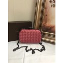 BOTTEGA VENETA Knot snakeskin-trimmed satin clutch 62548 Watermelon Red BV1048kH80