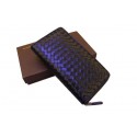 Copy Bottega Veneta Intrecciato Nappa Zip Around Wallet 17004 RoyalBlue BV826Kn92