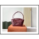 Copy Bottega Veneta Original Woven Leather Square Shell Bag BV67131 Wine BV1195nF79