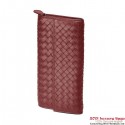 Fake Bottega Veneta 150509 V001N 6520 Intrecciato Nappa Continental Wallet Blood BV267IL96