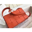 Fake Bottega Veneta Sheepskin Weaving Original Leather 578004 orange BV217kw88