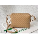 Fake Bottega Veneta Small intrecciato leather cross-body bag 680255 Almond BV899kw88