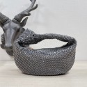 Fake Imitation Bottega Veneta Mini with artificial crystals JODIE 651876V gray BV607xI89