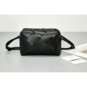 Imitation Top Bottega Veneta Small Cassette Camera Bag 709417 Black BV685sZ66
