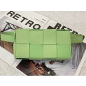 Replica Bottega Veneta CASSETTE Mini intreccio leather belt bag 651053 green BV985SV68