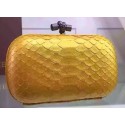 Replica High Quality Bottega Veneta Snake Leather Knot Clutch BV8653 Gold BV343Jh90