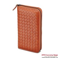 Bottega Veneta 275064 V001N 6314 Intrecciato Nappa Zip Around Wallet Rust BV806Ha32