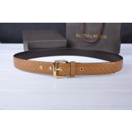 Bottega Veneta Intrecciato Nappa Belt 274483 Camel BV599rN47