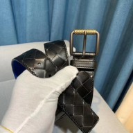 Bottega Veneta Intrecciato Nappa Belt 5567 dark brown BV758xW68