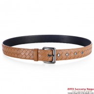 Bottega Veneta Intrecciato Nappa Belt Apricot BV675UW33