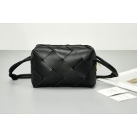 Imitation Top Bottega Veneta Small Cassette Camera Bag 709417 Black BV685sZ66