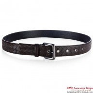 Knockoff Best Bottega Veneta Intrecciato Nappa Belt Brown BV550sm35