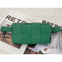 AAA Bottega Veneta CASSETTE Mini intreccio leather belt bag 651053 PARAKEET BV70KV93