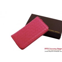 AAA Replica Bottega Veneta Intrecciato Nappa Zippy Wallet BV1571 Peach BV458Oy84