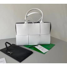 Best Bottega Veneta ARCO TOTE 652867 white&black BV744Ml87