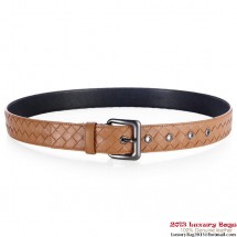 Bottega Veneta Intrecciato Nappa Belt Apricot BV675UW33