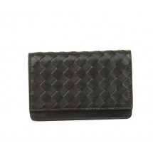 Bottega Veneta Intrecciato Nappa Card Case 5810 Black BV131io40