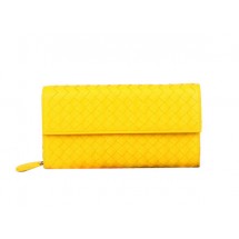 Bottega Veneta Intrecciato Nappa Continental Wallet 5809 Lemon BV194fr81