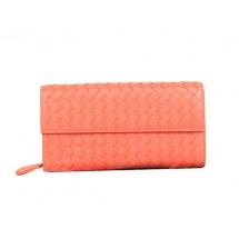 Bottega Veneta Intrecciato Nappa Continental Wallet 5809 Light Red BV910qD73