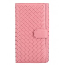 Bottega Veneta Intrecciato Nappa Continental Wallet BV182 Pink BV962vK93