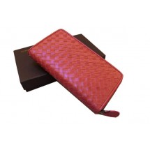 Bottega Veneta Intrecciato Nappa Zip Around Wallet 17004 Light Red BV1135rf73