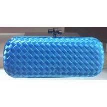 Bottega Veneta STRETCH Knot Sheepskin Leather Clutch BV8651 Light Blue BV474DS71