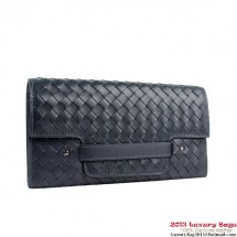 Copy Best Quality Bottega Veneta 275622 Appia Intrecciato Nappa Continental Wallet Royalblue BV432BR87