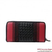 Fake Bottega Veneta Edoardo Ebano Zip Around Wallet BV5025 Wine BV454UI88