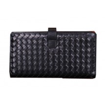 Fake Bottega Veneta Intrecciato Calfskin Wallet BV6033 Black BV374qY98