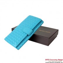 Fake Bottega Veneta Intrecciato Nappa Continental Wallet BV178 Light Blue BV949IL96