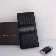 Fake Bottega Veneta Woven Wallet Calfskin Leather BV1730 Black BV539GR32