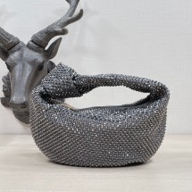 Fake Imitation Bottega Veneta Mini with artificial crystals JODIE 651876V gray BV607xI89